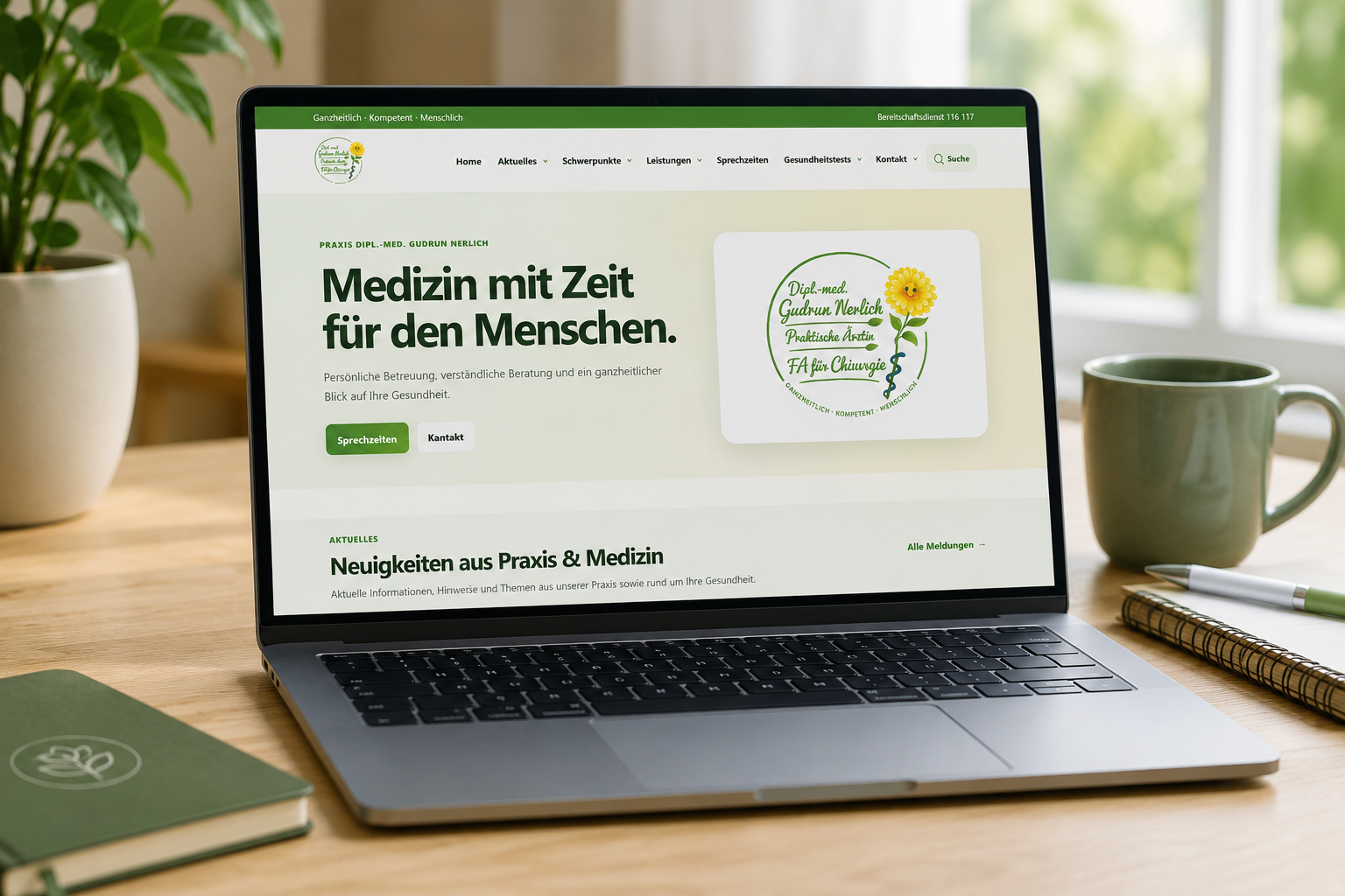 Neue Website der Praxis Dipl.-med. Gudrun Nerlich
